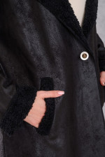 DERPOULI ΓΥΝΑΙΚΕΙΟ ΗΜΙΠΑΛΤΟ ΜΟΥΤΟΝ ΜΕ ΕΠΕΝΔΥΣΗ ΜΑΥΡΟ 1.25.39254