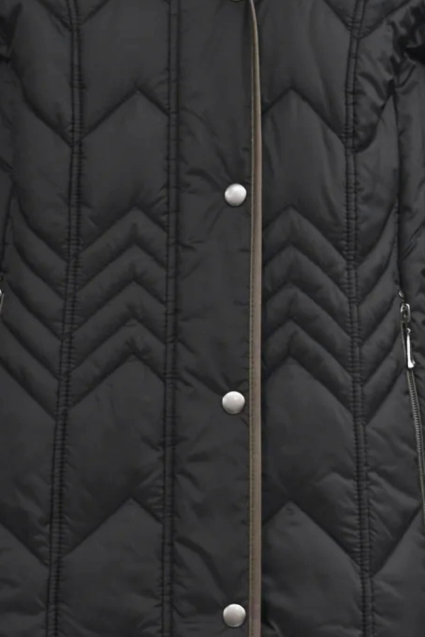 MICROCOAT ΓΥΝΑΙΚΕΙΟ ΜΠΟΥΦΑΝ ΜΑΚΡΥ ΜΕ ΑΠΟΣΠΩΜΕΝΗ ΚΟΥΚΟΥΛΑ ΜΑΥΡΟ 24100