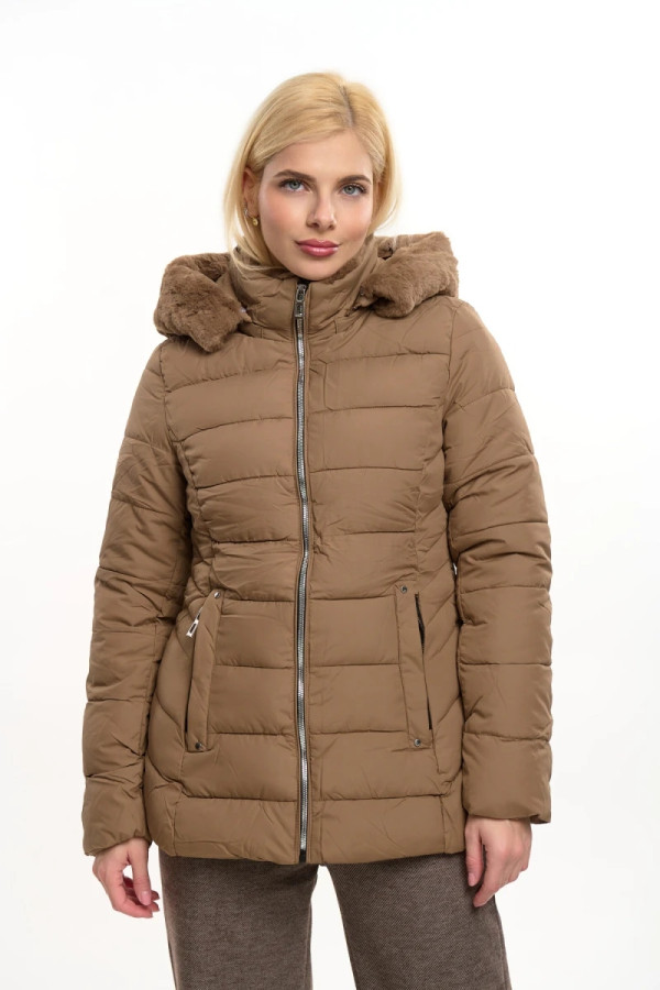 FIBES ΓΥΝΑΙΚΕΙΟ ΜΠΟΥΦΑΝ ΜΕ ΑΠΟΣΠΩΜΕΝΗ ΚΟΥΚΟΥΛΑ ΚΑΙ ΓΟΥΝΑ ΚΑΜΕΛ 01-6167