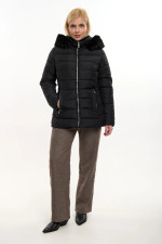 FIBES ΓΥΝΑΙΚΕΙΟ ΜΠΟΥΦΑΝ ΜΕ ΑΠΟΣΠΩΜΕΝΗ ΚΟΥΚΟΥΛΑ ΚΑΙ ΓΟΥΝΑ ΜΑΥΡΟ 01-6167