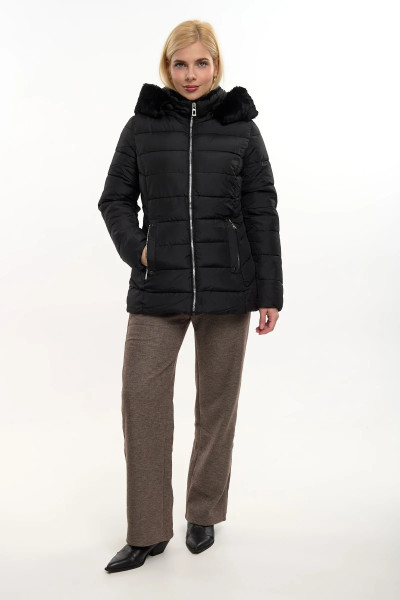 FIBES ΓΥΝΑΙΚΕΙΟ ΜΠΟΥΦΑΝ ΜΕ ΑΠΟΣΠΩΜΕΝΗ ΚΟΥΚΟΥΛΑ ΚΑΙ ΓΟΥΝΑ ΜΑΥΡΟ 01-6167