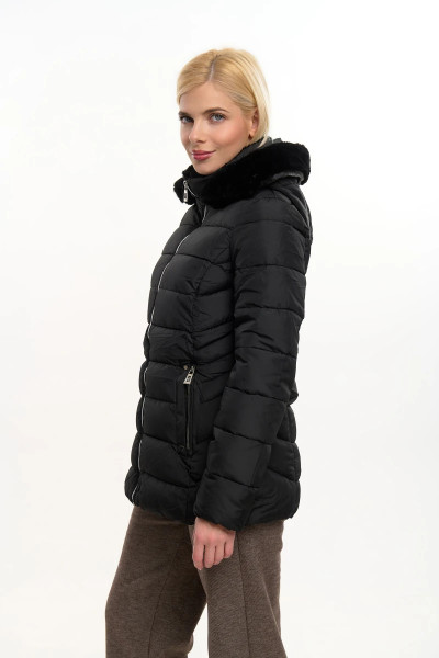 FIBES ΓΥΝΑΙΚΕΙΟ ΜΠΟΥΦΑΝ ΜΕ ΑΠΟΣΠΩΜΕΝΗ ΚΟΥΚΟΥΛΑ ΚΑΙ ΓΟΥΝΑ ΜΑΥΡΟ 01-6167