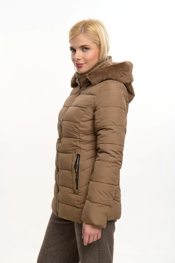 FIBES ΓΥΝΑΙΚΕΙΟ ΜΠΟΥΦΑΝ ΜΕ ΑΠΟΣΠΩΜΕΝΗ ΚΟΥΚΟΥΛΑ ΚΑΙ ΓΟΥΝΑ ΚΑΜΕΛ 01-6167