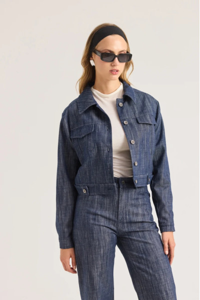 Γυναικείο denim παντελόνι Enzzo μπλε σε ίσια γραμμή Haven 262094