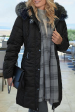 MICROCOAT ΓΥΝΑΙΚΕΙΟ ΜΠΟΥΦΑΝ ΚΑΠΙΤΟΝΕ ΜΕ ΑΠΟΣΠΩΜΕΝΗ ΚΟΥΚΟΥΛΑ ΜΑΥΡΟ 257778