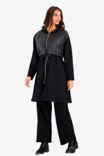 DERPOULI ΓΥΝΑΙΚΕΙΑ ΖΑΚΕΤΑ ΜΑΚΡΥΑ ΜΕ ΣΥΝΔΥΑΣΜΟ ΥΦΑΣΜΑΤΩΝ ΜΑΥΡΟ 1.22.39-50756