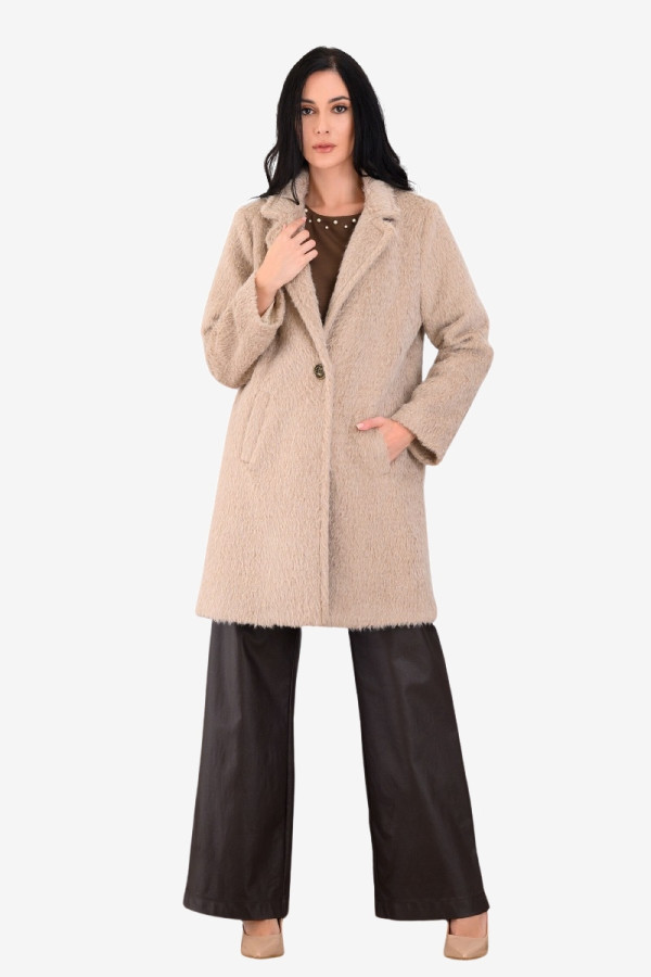 DERPOULI ΓΥΝΑΙΚΕΙΟ ΗΜΙΠΑΛΤΟ TEDDY ΜΠΕΖ 1.25.39-50772 DERPOULI ΓΥΝΑΙΚΕΙΟ ΗΜΙΠΑΛΤΟ TEDDY ΜΠΕΖ 1.25.39-50772