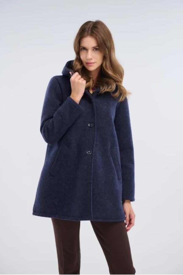 FIBES ΓΥΝΑΙΚΕΙΟ ΗΜΙΠΑΛΤΟ ΜΕ ΚΟΥΚΟΥΛΑ ΜΠΛΕ 01-6142 FIBES ΓΥΝΑΙΚΕΙΟ ΗΜΙΠΑΛΤΟ ΜΕ ΚΟΥΚΟΥΛΑ ΜΠΛΕ 01-6142