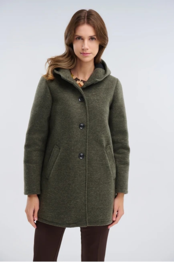 FIBES ΓΥΝΑΙΚΕΙΟ ΗΜΙΠΑΛΤΟ ΜΕ ΚΟΥΚΟΥΛΑ ΧΑΚΙ 01-6142 FIBES ΓΥΝΑΙΚΕΙΟ ΗΜΙΠΑΛΤΟ ΜΕ ΚΟΥΚΟΥΛΑ ΧΑΚΙ 01-6142