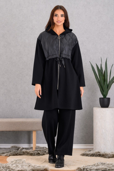 DERPOULI ΓΥΝΑΙΚΕΙΑ ΖΑΚΕΤΑ ΜΑΚΡΥΑ ΜΕ ΣΥΝΔΥΑΣΜΟ ΥΦΑΣΜΑΤΩΝ ΜΑΥΡΟ 1.22.39-50756 DERPOULI ΓΥΝΑΙΚΕΙΑ ΖΑΚΕΤΑ ΜΑΚΡΥΑ ΜΕ ΣΥΝΔΥΑΣΜΟ ΥΦΑΣΜΑΤΩΝ ΜΑΥΡΟ 1.22.39-50756