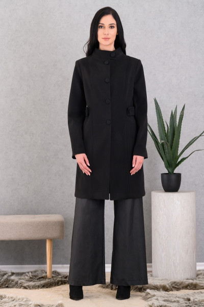 DERPOULI ΓΥΝΑΙΚΕΙΟ ΗΜΙΠΑΛΤΟ ΜΕ ΜΕΑΟ ΓΙΑΚΑ ΜΑΥΡΟ 1.25.39-50720