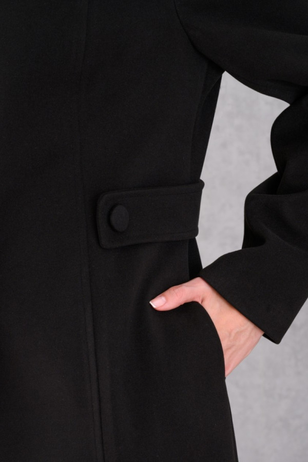 DERPOULI ΓΥΝΑΙΚΕΙΟ ΗΜΙΠΑΛΤΟ ΜΕ ΜΕΑΟ ΓΙΑΚΑ ΜΑΥΡΟ 1.25.39-50720