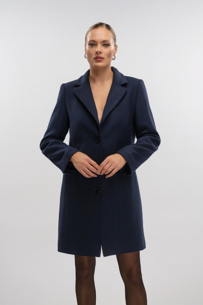 FIBES ΓΥΒΝΑΙΚΕΙΟ ΗΜΙΠΑΛΤΟ ΜΕ ΠΕΤΟ ΓΙΑΚΑ ΣΕ ΒΕΛΟΥΡ ΜΠΛΕ 01-6117