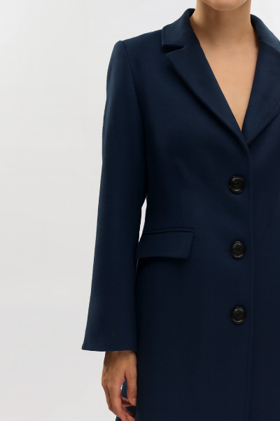 FIBES ΓΥΒΝΑΙΚΕΙΟ ΗΜΙΠΑΛΤΟ ΜΕ ΠΕΤΟ ΓΙΑΚΑ ΣΕ ΒΕΛΟΥΡ ΜΠΛΕ 01-6117