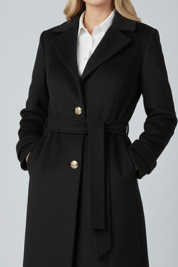 VAGIAS ΓΥΝΑΙΚΕΙΟ ΠΑΛΤΟ ΜΕΣΑΤΟ ΜΕ ΖΩΝΗ ΚΑΙ ΠΕΤΟ ΜΑΥΡΟ 5866-40 VAGIAS ΓΥΝΑΙΚΕΙΟ ΠΑΛΤΟ ΜΕΣΑΤΟ ΜΕ ΖΩΝΗ ΚΑΙ ΠΕΤΟ ΜΑΥΡΟ 5866-40