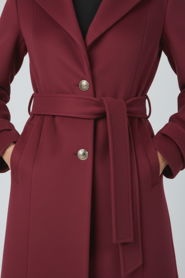 VAGIAS ΓΥΝΑΙΚΕΙΟ ΠΑΛΤΟ ΜΕΣΑΤΟ ΜΕ ΖΩΝΗ ΚΑΙ ΠΕΤΟ ΜΠΟΡΝΤΟ 5866-40 VAGIAS ΓΥΝΑΙΚΕΙΟ ΠΑΛΤΟ ΜΕΣΑΤΟ ΜΕ ΖΩΝΗ ΚΑΙ ΠΕΤΟ ΜΠΟΡΝΤΟ 5866-40