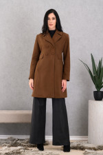 DERPOULI ΓΥΝΑΙΚΕΙΟ ΗΜΙΠΑΛΤΟ ΣΤΑΥΡΩΤΟ ΚΑΦΕ 1.25.39-50721 DERPOULI ΓΥΝΑΙΚΕΙΟ ΗΜΙΠΑΛΤΟ ΣΤΑΥΡΩΤΟ ΚΑΦΕ 1.25.39-50721