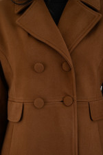 DERPOULI ΓΥΝΑΙΚΕΙΟ ΗΜΙΠΑΛΤΟ ΣΤΑΥΡΩΤΟ ΚΑΦΕ 1.25.39-50721 DERPOULI ΓΥΝΑΙΚΕΙΟ ΗΜΙΠΑΛΤΟ ΣΤΑΥΡΩΤΟ ΚΑΦΕ 1.25.39-50721