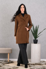 DERPOULI ΓΥΝΑΙΚΕΙΟ ΗΜΙΠΑΛΤΟ ΣΤΑΥΡΩΤΟ ΚΑΦΕ 1.25.39-50721 DERPOULI ΓΥΝΑΙΚΕΙΟ ΗΜΙΠΑΛΤΟ ΣΤΑΥΡΩΤΟ ΚΑΦΕ 1.25.39-50721