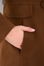 DERPOULI ΓΥΝΑΙΚΕΙΟ ΗΜΙΠΑΛΤΟ ΣΤΑΥΡΩΤΟ ΚΑΦΕ 1.25.39-50721 DERPOULI ΓΥΝΑΙΚΕΙΟ ΗΜΙΠΑΛΤΟ ΣΤΑΥΡΩΤΟ ΚΑΦΕ 1.25.39-50721