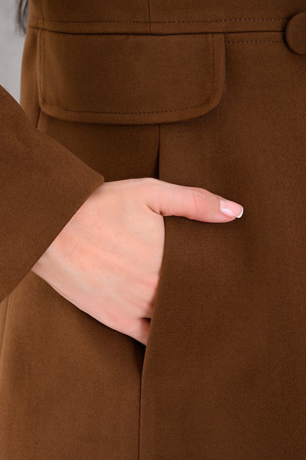 DERPOULI ΓΥΝΑΙΚΕΙΟ ΗΜΙΠΑΛΤΟ ΣΤΑΥΡΩΤΟ ΚΑΦΕ 1.25.39-50721 DERPOULI ΓΥΝΑΙΚΕΙΟ ΗΜΙΠΑΛΤΟ ΣΤΑΥΡΩΤΟ ΚΑΦΕ 1.25.39-50721