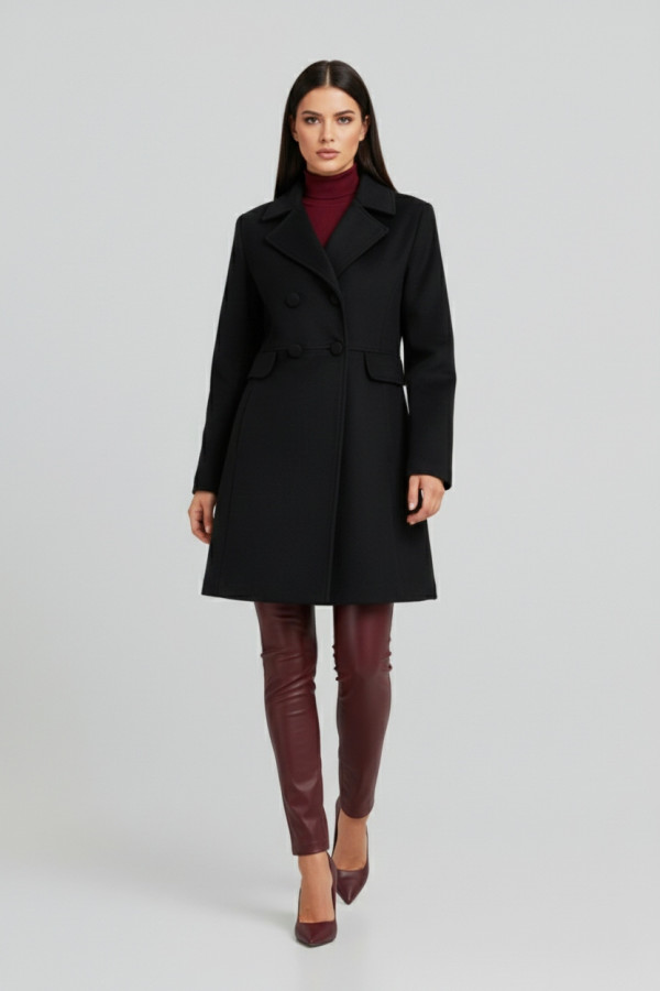 DERPOULI ΓΥΝΑΙΚΕΙΟ ΗΜΙΠΑΛΤΟ ΣΤΑΥΡΩΤΟ ΜΑΥΡΟ 1.25.39-50721 DERPOULI ΓΥΝΑΙΚΕΙΟ ΗΜΙΠΑΛΤΟ ΣΤΑΥΡΩΤΟ ΜΑΥΡΟ 1.25.39-50721