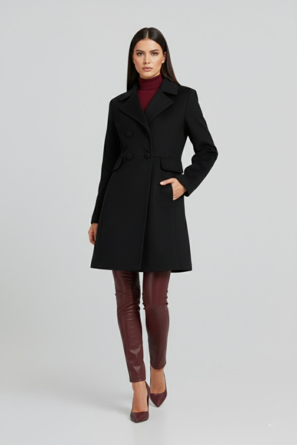 DERPOULI ΓΥΝΑΙΚΕΙΟ ΗΜΙΠΑΛΤΟ ΣΤΑΥΡΩΤΟ ΜΑΥΡΟ 1.25.39-50721 DERPOULI ΓΥΝΑΙΚΕΙΟ ΗΜΙΠΑΛΤΟ ΣΤΑΥΡΩΤΟ ΜΑΥΡΟ 1.25.39-50721