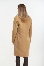 FIBES ΓΥΝΑΙΚΕΙΟ ΠΑΛΤΟ ΜΕ ΠΕΤΟ ΚΑΙ ΑΠΟΣΠΩΜΕΝΗ ΓΟΥΝΑ ΚΑΜΕΛ 01-6127