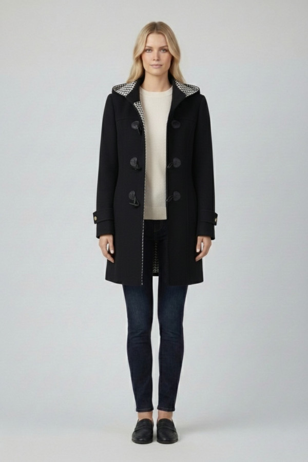 VAGIAS ΓΥΝΑΙΚΕΙΟ ΗΜΙΠΑΛΤΟ ΤΥΠΟΥ ΜΟΝΤΓKΟΜΕΡΙ ΜΕ ΑΠΟΣΠΩΜΕΝΗ ΚΟΥΚΟΥΛΑ ΜΑΥΡΟ 2844-00