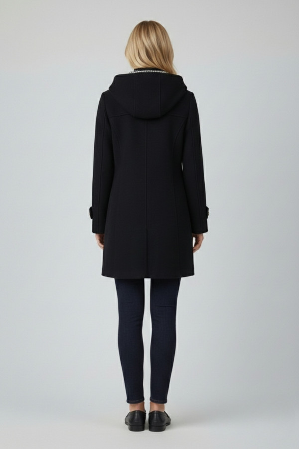 VAGIAS ΓΥΝΑΙΚΕΙΟ ΗΜΙΠΑΛΤΟ ΤΥΠΟΥ ΜΟΝΤΓKΟΜΕΡΙ ΜΕ ΑΠΟΣΠΩΜΕΝΗ ΚΟΥΚΟΥΛΑ ΜΑΥΡΟ 2844-00