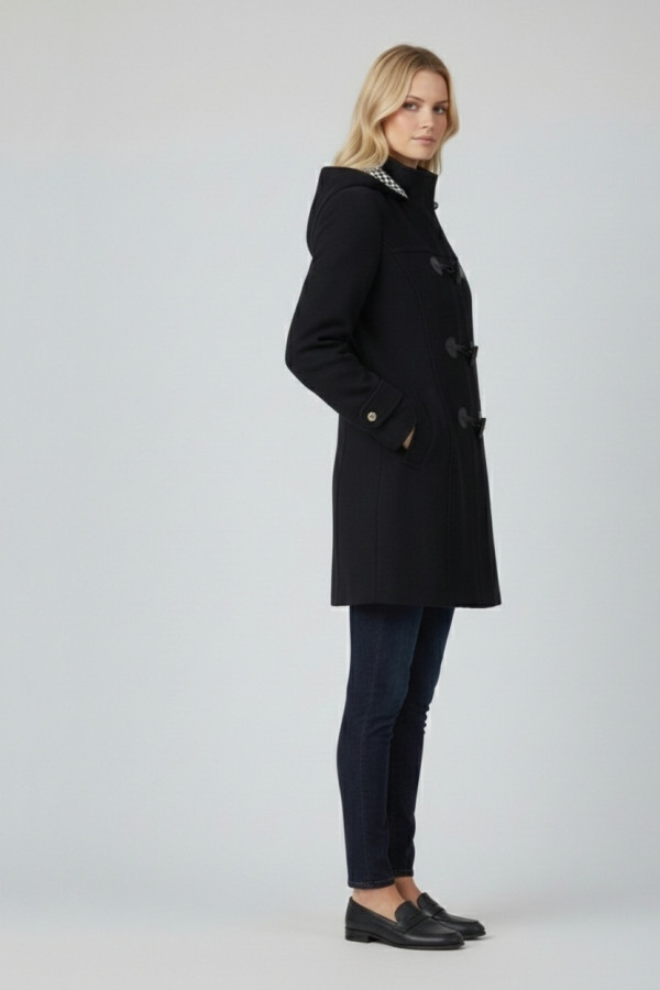 VAGIAS ΓΥΝΑΙΚΕΙΟ ΗΜΙΠΑΛΤΟ ΤΥΠΟΥ ΜΟΝΤΓKΟΜΕΡΙ ΜΕ ΑΠΟΣΠΩΜΕΝΗ ΚΟΥΚΟΥΛΑ ΜΑΥΡΟ 2844-00