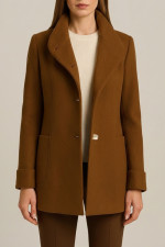 VAGIAS ΓΥΝΑΙΚΕΙΑ  ΖΑΚΕΤΑ ΠΑΛΤΟ ΜΕ ΧΡΥΣΑ ΚΟΥΜΠΙΑ ΚΑΜΕΛ 5868-40