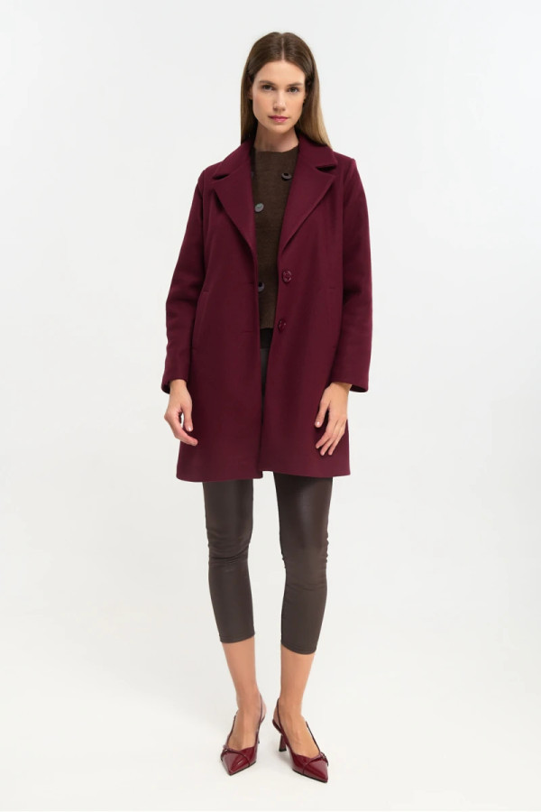 FIBES ΓΥΝΑΙΚΕΙΟ ΗΜΙΠΑΛΤΟ ME ΠΕΤΟ ΜΠΟΡΝΤΟ 01-6177