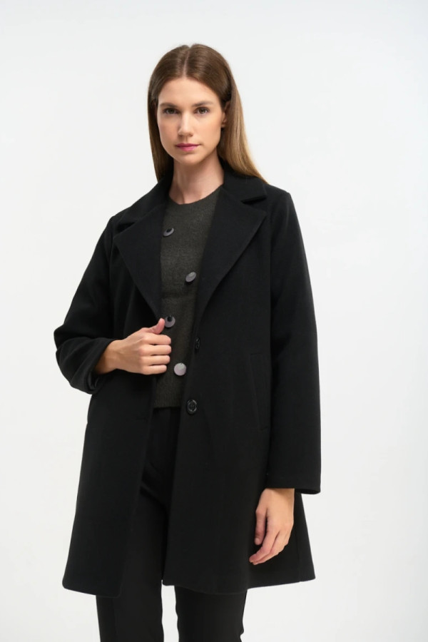 FIBES ΓΥΝΑΙΚΕΙΟ ΗΜΙΠΑΛΤΟ ME ΠΕΤΟ ΜΑΥΡΟ 01-6177