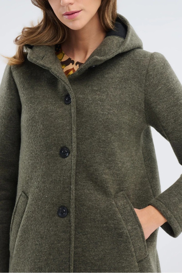 FIBES ΓΥΝΑΙΚΕΙΟ ΗΜΙΠΑΛΤΟ ΜΕ ΚΟΥΚΟΥΛΑ ΧΑΚΙ 01-6142 FIBES ΓΥΝΑΙΚΕΙΟ ΗΜΙΠΑΛΤΟ ΜΕ ΚΟΥΚΟΥΛΑ ΧΑΚΙ 01-6142