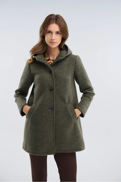 FIBES ΓΥΝΑΙΚΕΙΟ ΗΜΙΠΑΛΤΟ ΜΕ ΚΟΥΚΟΥΛΑ ΧΑΚΙ 01-6142