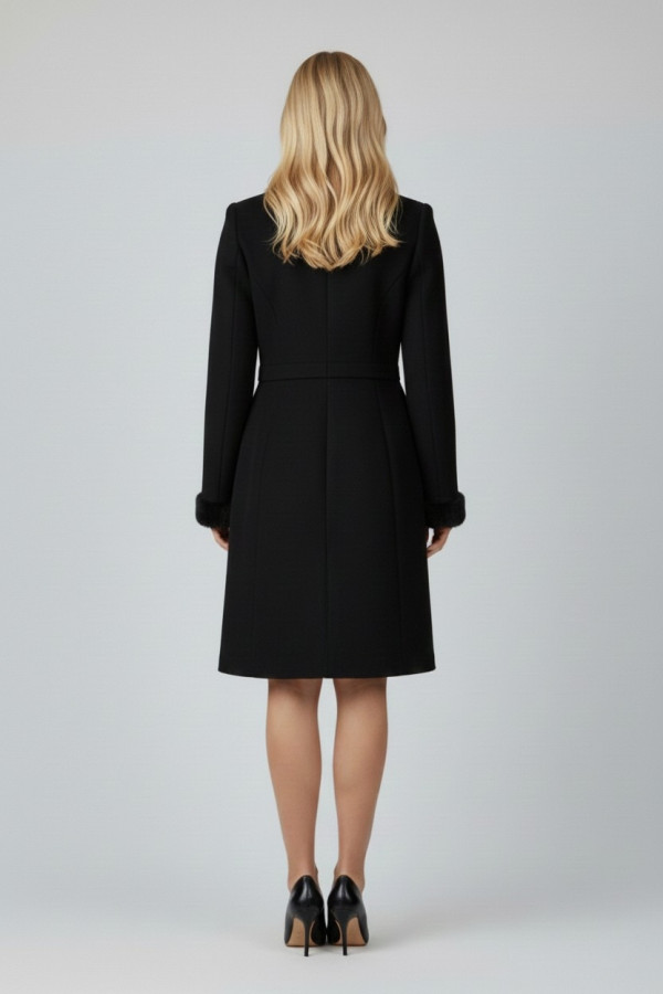 VAGIAS ΓΥΝΑΙΚΕΙΟ ΠΑΛΤΟ ΜΕ ΜΑΟ ΓΙΑΚΑ ΚΑΙ ΛΕΠΤΟΜΕΡΕΙΕΣ ΟΙΚΟΛΟΓΙΚΗΣ ΓΟΥΝΑΣ ΜΑΥΡΟ 5880-50