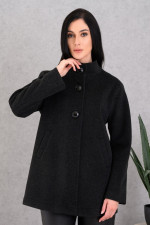 DERPOULI ΓΥΝΑΙΚΕΙΟ ΗΜΙΠΑΛΤΟ ΒΕΛΟΥΡ ΜΕ ΜΑΟ ΓΙΑΚΑ ΚΑΙ ΚΟΥΜΠΙΑ ΜΑΥΡΟ 1.25.39-50781