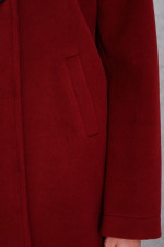 DERPOULI ΓΥΝΑΙΚΕΙΟ ΗΜΙΠΑΛΤΟ ΒΕΛΟΥΡ ΜΕ ΜΑΟ ΓΙΑΚΑ ΚΑΙ ΚΟΥΜΠΙΑ WINE 1.25.39-50781