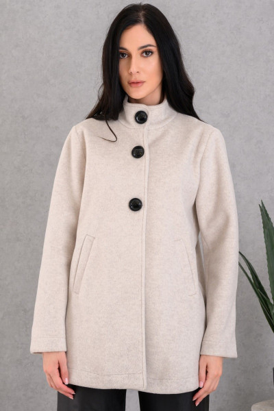 DERPOULI ΓΥΝΑΙΚΕΙΟ ΗΜΙΠΑΛΤΟ ΒΕΛΟΥΡ ΜΕ ΜΑΟ ΓΙΑΚΑ ΚΑΙ ΚΟΥΜΠΙΑ ΒΑΝΙΛΙΑ 1.25.39-50781