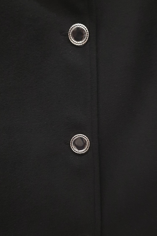 VAGIAS ΓΥΝΑΙΚΕΙΟ ΗΜΙΠΑΛΤΟ VELOUR ΜΕ ΓΟΥΝΑ ΜΑΥΡΟ 4815-99