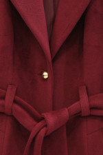 VAGIAS ΓΥΝΑΙΚΕΙΟ ΠΑΛΤΟ ΜΕ ΖΩΝΗ ΠΕΤΟ ΓΙΑΚΑ BURGUNDY 4840-100