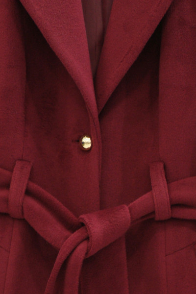 VAGIAS ΓΥΝΑΙΚΕΙΟ ΠΑΛΤΟ ΜΕ ΖΩΝΗ ΠΕΤΟ ΓΙΑΚΑ BURGUNDY 4840-100