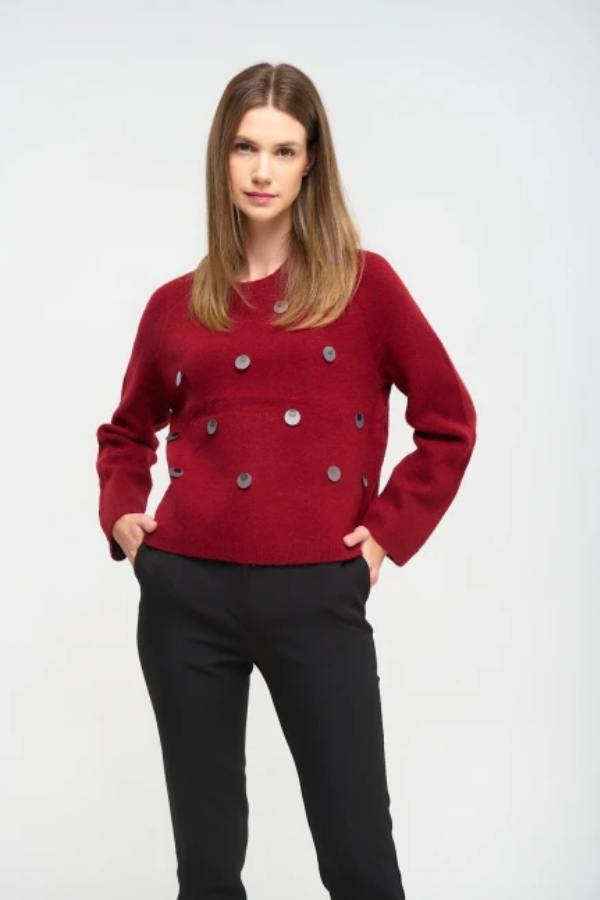 FIBES ΓΥΝΑΙΚΕΙΟ ΚΟΝΤΟ ΠΛΕΚΤΟ ΜΕ ΔΙΑΚΟΣΜΗΤΙΚΑ ΜΠΟΡΝΤΟ 03-7305