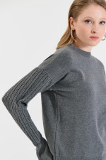 BILL COST ΓΥΝΑΙΚΕΙΟ ΠΛΕΚΤΟ ΠΟΥΛΟΒΕΡ ΜΕ ΠΛΕΞΟΥΔΕΣ ΓΚΡΙ 20-131386-0 BILL COST ΓΥΝΑΙΚΕΙΟ ΠΛΕΚΤΟ ΠΟΥΛΟΒΕΡ ΜΕ ΠΛΕΞΟΥΔΕΣ ΓΚΡΙ 20-131386-0