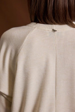 ENZZO ΓΥΝΑΙΚΕΙΑ ΜΠΛΟΥΖΑ ΣΕ ΠΛΕΞΗ LOOSE FIT BETTIE ΒΑΝΙΛΙΑ 252282