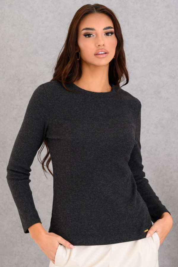 DERPOULI ΓΥΝΑΙΚΕΙΑ ΜΠΛΟΥΖΑ ΣΕ ΛΕΠΤΗ ΠΛΕΞΗ ΡΙΜΠ ΜΟΝΟΧΡΩΜΗ ΑΝΘΡΑΚΙ 1.10.27493 DERPOULI ΓΥΝΑΙΚΕΙΑ ΜΠΛΟΥΖΑ ΣΕ ΛΕΠΤΗ ΠΛΕΞΗ ΡΙΜΠ ΜΟΝΟΧΡΩΜΗ ΑΝΘΡΑΚΙ 1.10.27493