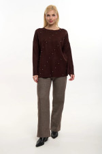 FIBES ΓΥΝΑΙΚΕΙΑ ΠΛΕΚΤΗ ΜΠΛΟΥΖΑ ΜΕ ΣΤΡΑΣ ΚΑΦΕ 03-7309 FIBES ΓΥΝΑΙΚΕΙΑ ΠΛΕΚΤΗ ΜΠΛΟΥΖΑ ΜΕ ΣΤΡΑΣ ΚΑΦΕ 03-7309