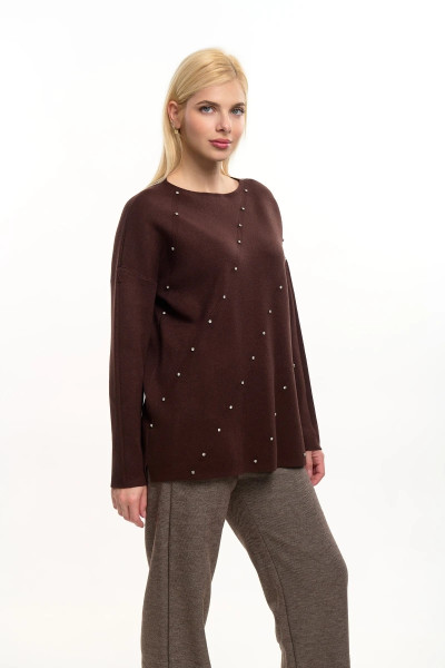 FIBES ΓΥΝΑΙΚΕΙΑ ΠΛΕΚΤΗ ΜΠΛΟΥΖΑ ΜΕ ΣΤΡΑΣ ΚΑΦΕ 03-7309