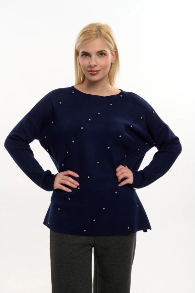 FIBES ΓΥΝΑΙΚΕΙΑ ΠΛΕΚΤΗ ΜΠΛΟΥΖΑ ΜΕ ΣΤΡΑΣ ΜΠΛΕ 03-7309